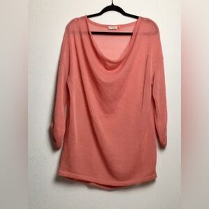 Melrose Chic Women's Coral Mesh Sweater (Size XL)